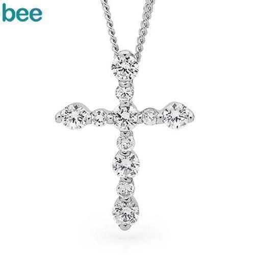 Image of Bee Jewelry Zirkonia Cross sølv Collie blank, model 35448-CZ